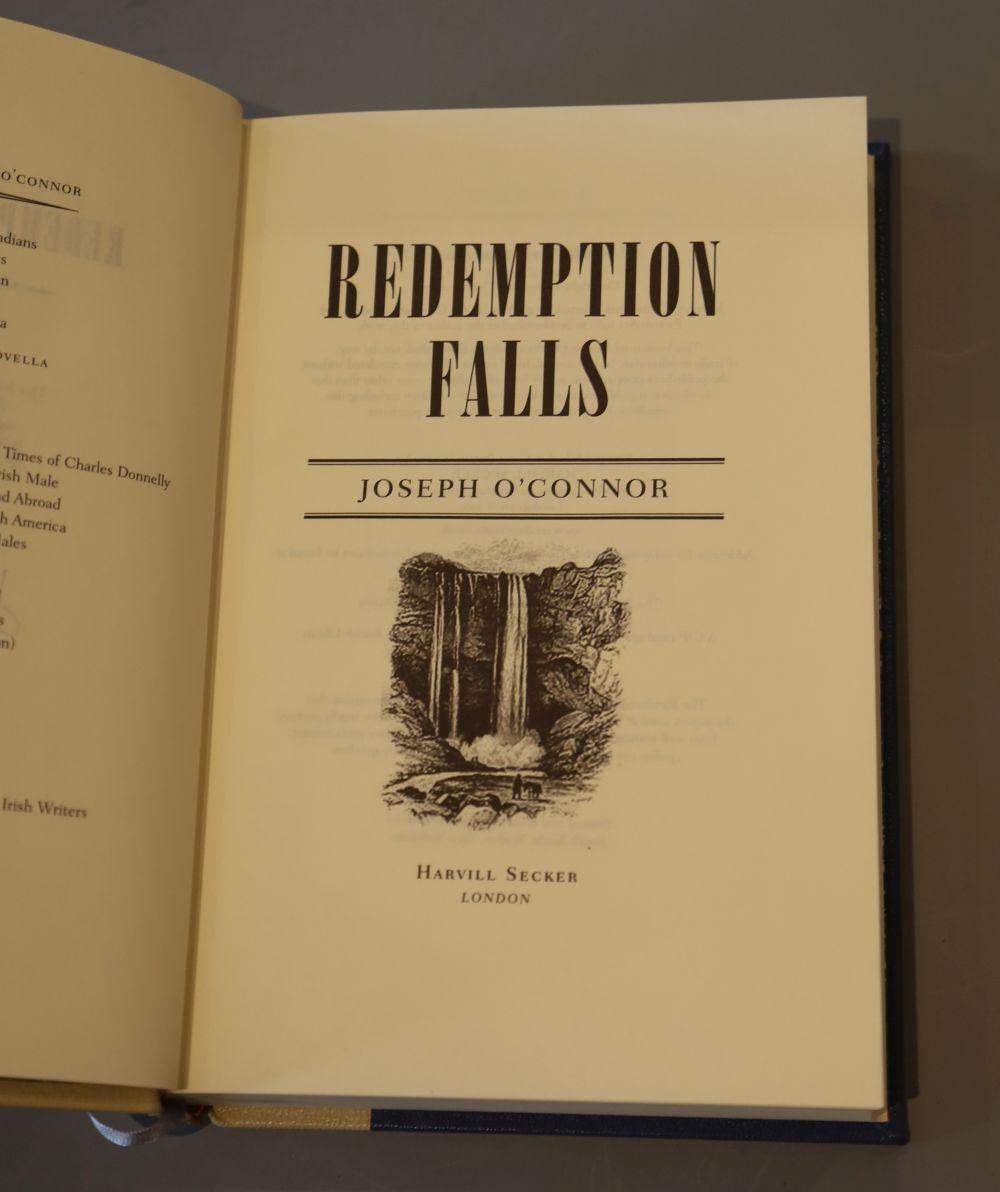 OConnor, Joseph - Redemption Falls, one of 100, signed by the author, 8vo,cream and blue grained leather, with slip case, Harvill Seck